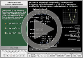 Graphing Quadratic Functions on MathHelp.com