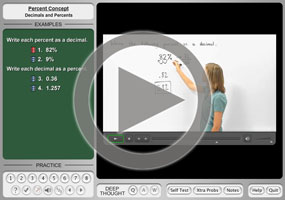 Converting Decimals, Fractions, and Percents on MathHelp.com