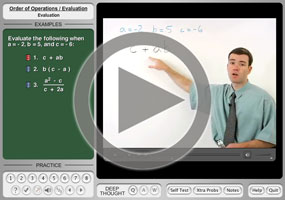 Evaluating Expressions on MathHelp.com
