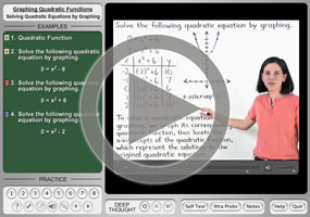 Solving Quadratic Equations by Graphing on MathHelp.com