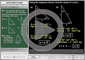 Special Angle Values 30 60 90 And 45 45 90 Triangles Purplemath