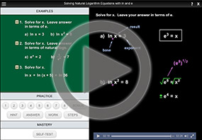 Natural Logarithm Equations on MathHelp.com